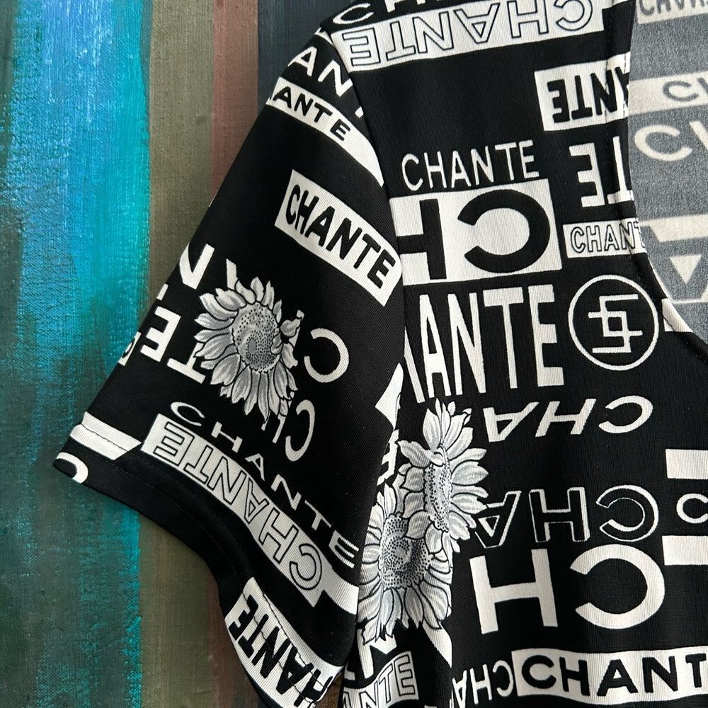 Ness Black & White Chante T-shirt size Large - Picture 10 of 16